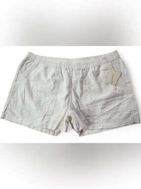 Universal Thread White Elastic-Waist Casual Shorts